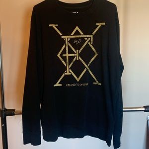 Fox Geometric Logo Men’s Crewneck Pullover Sz Large